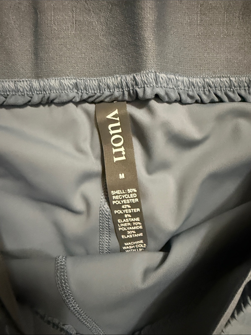 Vuori Women's Light Blue Athletic Running Shorts - Picture 3 of 3
